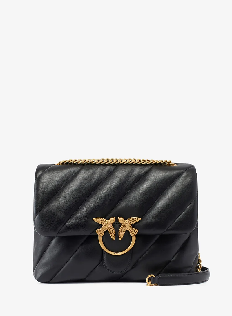 بينكو Logo Detail Flap Over Shoulder Bag